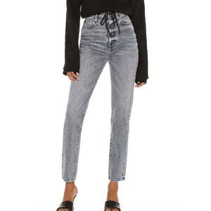 SLVRLAKE Beatnik High Rise Slim Jean in Moonlight Gray Black Size 27